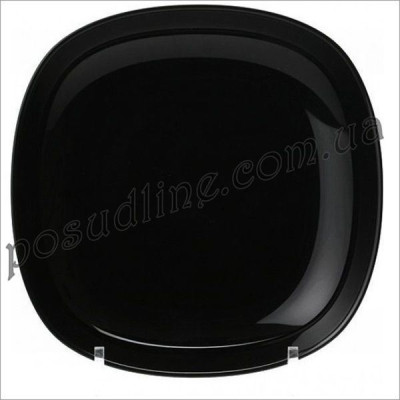 Тарелка суповая прямоугольная Luminarc Sweet Line Black 22,5х20 см e7406