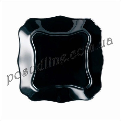 Тарелка десертная квадратная Luminarc Authentic Black 20,5 см J1336