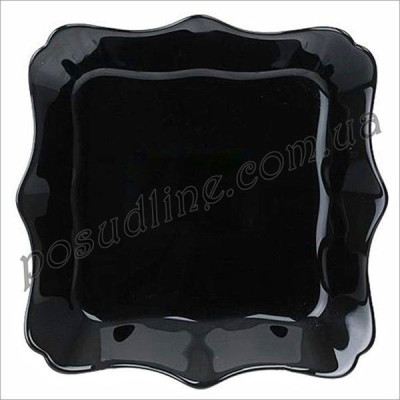 Тарелка обеденная квадратная Luminarc Authentic Black 26 см J1335