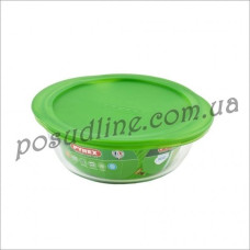 Лоток круглый с крышкой Pyrex 20 см 1 л стекл. 207P000