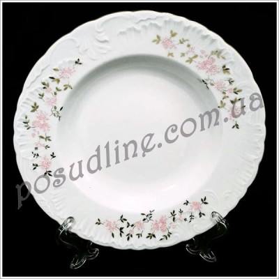 Тарелка суповая Rococo Pink 22,5 см 