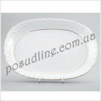 Блюдо овальное Rococo White 33 см 