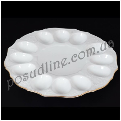 Блюдо для яиц Rococo White 