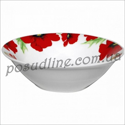 Салатник Красный мак 8 " 3079
