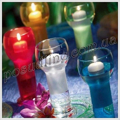 Подсвечник Bormioli Rocco Lucilla 8,7х16,5 голубой 700020-588