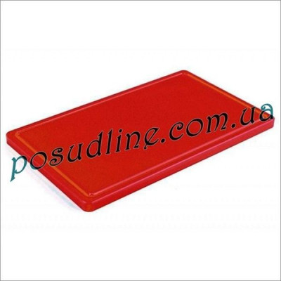 Доска кухонная с канавкой Durplastics 400х300х20 мм красная 9821RJ4 