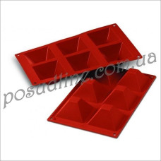 Форма силиконовая Silikomart Пирамидка 6 яч. 71x71x40 мм SF007/C
