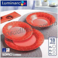 Сервиз столовый Luminarc Soffici Carmin 18 пр J8819