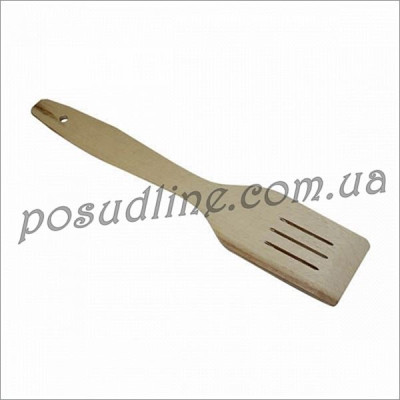 Лопатка деревянная с прорезями 28,5 см 101-002