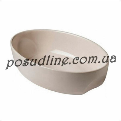 Форма овальная керамическая для запекания Pyrex Curves 33х21 см кремовая CU33OR8