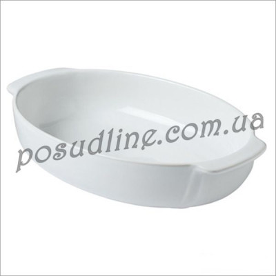Форма овальная керамическая для запекания Pyrex Signature 35х23 см белая SG35OR1