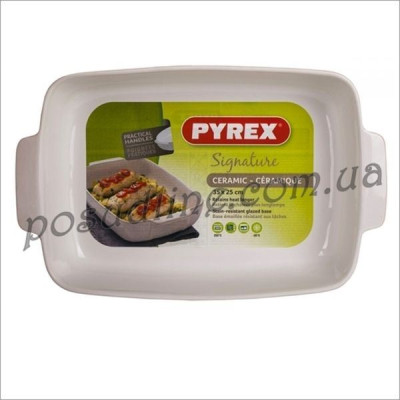 Форма прямоугольная керамическая для запекания Pyrex Signature 35х25 см красная SG35RR8
