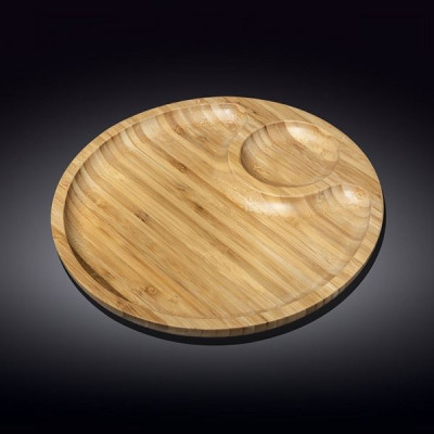 Блюдо круглое Wilmax Bamboo 25 см 2-х секц. WL-771043
