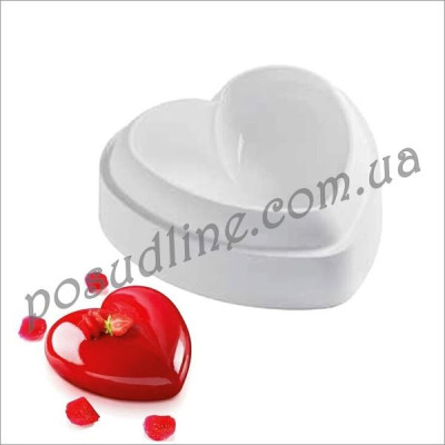 Форма силиконовая Silikomart Amore 142x137 мм + штамп для бисквита Amore 600