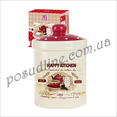 Банка для сыпучих продуктов 700 мл Happy Kitchen 6922-11