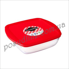 Форма квадратная c крышкой O Cuisine 20х17х5,5 см 1,0 л стекл. 211PC00