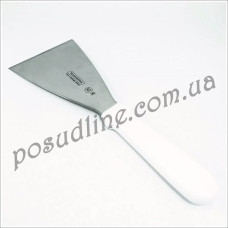 Лопатка металлическая с белой ручкой ровная 12,5х19 см 16921