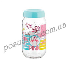 Банка для сыпучих Renga Flamingo 1,0 л Blue 131123 B