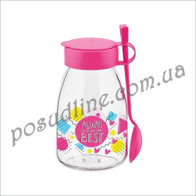 Банка для йогурта с ложкой Renga Maya 500 мл Pink 131094 P