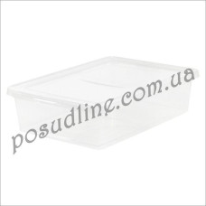 Ящик для хранения низкий Keeeper Clearbox 30 л с крышкой 2237
