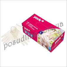 Перчатки однноразовые виниловые YORK (L) 100 шт. 9241