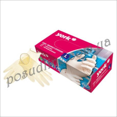 Перчатки однноразовые латексные YORK (L)100 шт. 9231