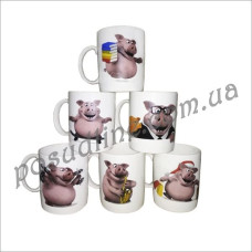Кружка офисная 320 мл Хрюша 50186