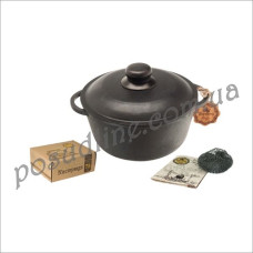 Кастрюля чугунная с алюминиевой крышкой 6 л в подарочной упаковке Т404С2