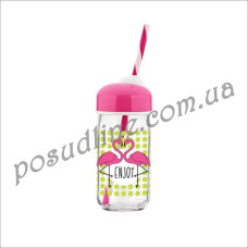 Бутылка Renga 370 мл Bubble Pink стекло 151993 P