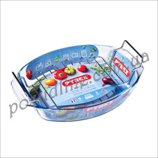 Форма овальная Pyrex Irresistible 39x27x9 см 4,0 л с решеткой стекло 412U000