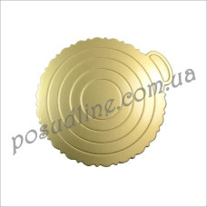Подложка круглая для торта Empire 220 мм серебро 0289