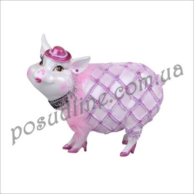 Фигурка декоративная Свинка 17,5x6,5 см сирен. 919-217