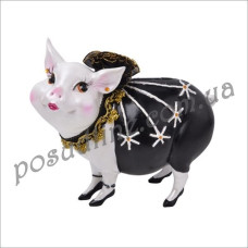 Фигурка декоративная Свинка 17,5x6,5 см черн. 919-219