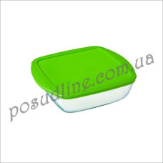 Лоток квадратный c крышкой Pyrex 25x22x7 см 2,2 л стеклянный 212P000