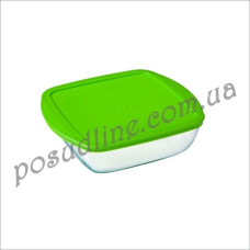Лоток квадр. с крышкой Pyrex 20x17x5,5 см 1,0 л стекло 211P000
