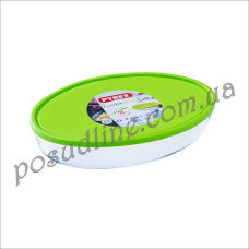Лоток овальный с крышкой Pyrex 35x24x6 см 3,0 л стекло 346P002