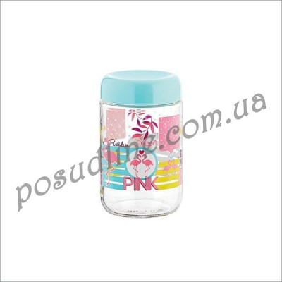 Банка для сыпучих Renga 660 мл Flamingo Blue 131122 B
