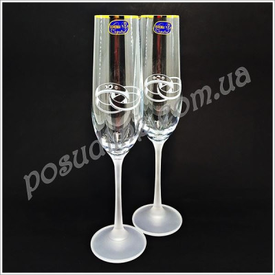 Набор бокалов для шампанского Bohemia Viola 190 мл 2 пр b40729-K0508