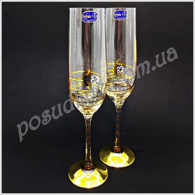 Набор бокалов для шампанского Bohemia Viola 190 мл 2 пр b40729-M8573