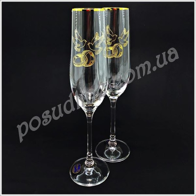 Набор бокалов для шампанского Bohemia Viola 190 мл 2 пр b40729-Q7976