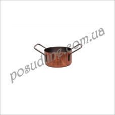 Кастрюлька мини для подачи Winco 7,6 см медное покрытие 02289 ПМ