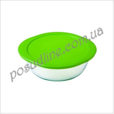 Лоток круглый c крышкой Pyrex 26 см 2,3 л стекл. 208P000