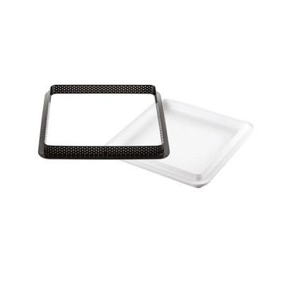Форма силик. для десерта Silikomart Kit Tarte Ring Square 67x67 мм h=15 мм +6 квадр.колец 80х80х20мм