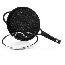 Сковорода с крышкой Vinzer Premium Granite Induction 28 см VZ 89455