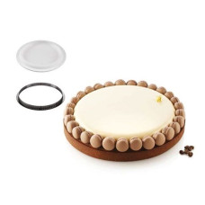 Форма силиконовая Silikomart Ø205 мм h=20 мм +1 кольцо (d=250 мм h=20 мм) KIT TARTE RING ROUND D250
