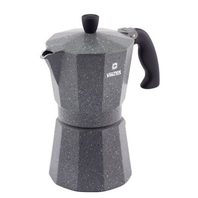Гейзерная кофеварка 6 чаш. Vinzer Granito алюмин. VZ 89398