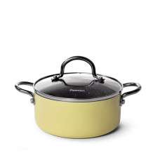 Кастрюля Fissman Mini Chef 16x7 см 1,3 л алюм.с антиприг. покрытием Желтый 4239 F