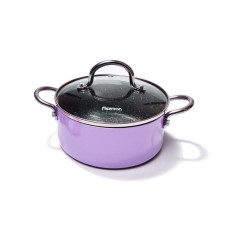 Кастрюля Fissman Mini Chef 18x8 см 1,8 л алюм.с антиприг. покрытием Лиловый 4259 F