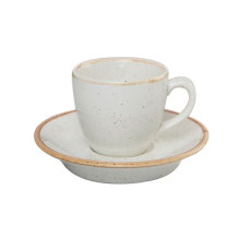 Чашка с блюдцем Porland Seasons Beige 80 мл (блюдце 120 мм) 212109.B