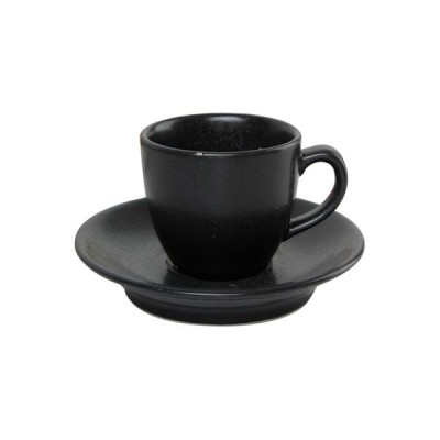 Чашка с блюдцем Porland Seasons Black 80 мл (блюдце 120 мм) 212109.Bl